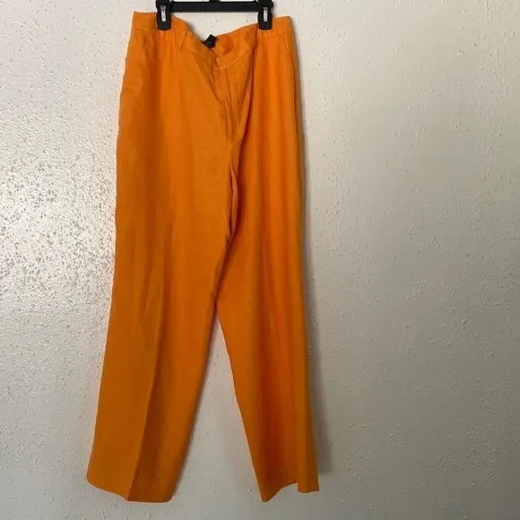 LAUREN | 2 pc suit | orange | lined | size 14 | suit | jacket | like new - Picture 2 of 10